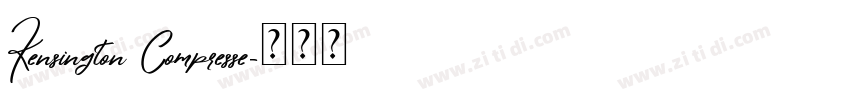 Kensington Compresse字体转换